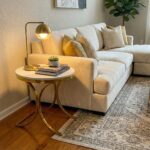 Luxurious Marble Top & Gold Accent Table