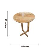 The Boho-Chic Engraved Wooden Side Table - Image 2