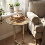 The Boho-Chic Engraved Wooden Side Table