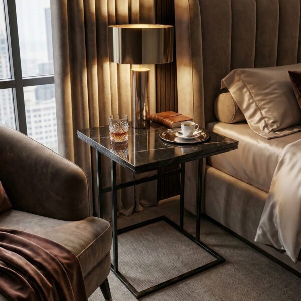 The Modern Black Marble C-Table