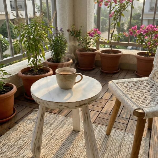 The Modern Curved Base Side Table