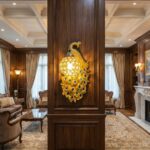 Rainbow Peacock Framed Sconce