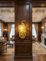 Rainbow Peacock Framed Sconce