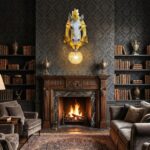 Golden Peacock Duo Sconce Lamp