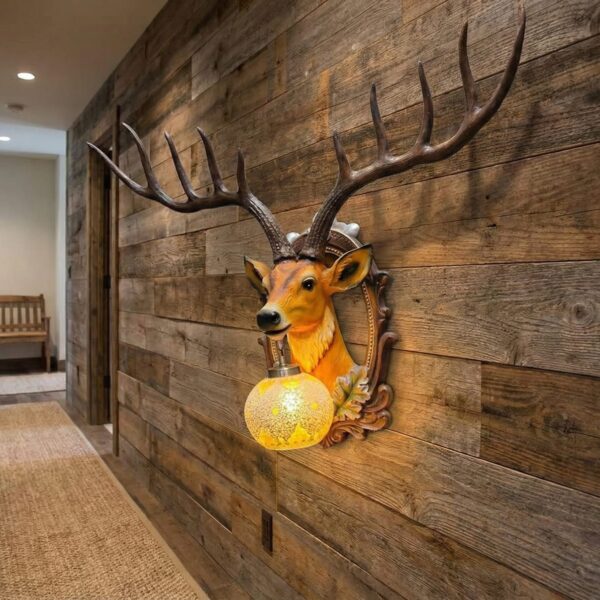 Golden Deer Wall Sconce Lamp