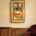 Rainbow Peacock Frame Lamp