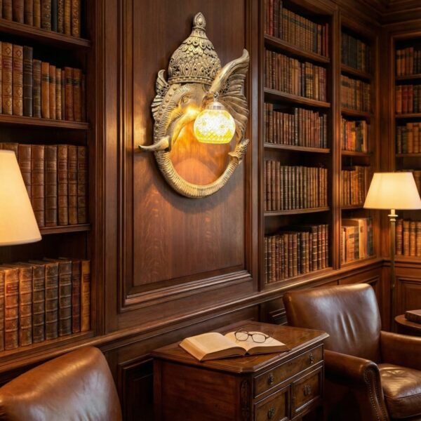Ganesha Head Wall Lamp