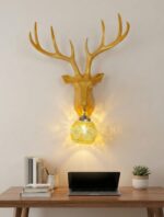 Golden Deer Wall Sconce