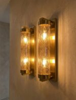 Golden Ripple Wall Light