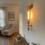 Vintage Gold Glass Sconce