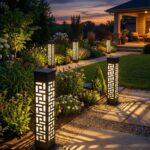Modern Geometric Outdoor Bollard Light