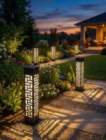 Modern Geometric Outdoor Bollard Light