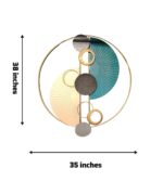 The Celestial Fan Harmony: Large Circular Metal Wall Sculpture - Image 2