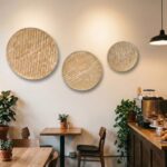 Set of 3 Textured Golden Sun Discs