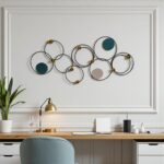Modern Celestial Interlock Geometric Circular Metal Wall Art