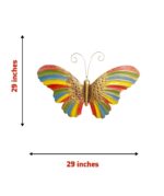 Handcrafted Rainbow Butterfly Metal Wall Art - Colorful 3D Home Decor - Image 2