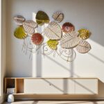 Luxury Multi-Color Metal Leaf Sculpture