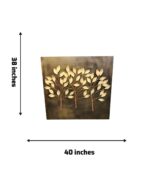 Golden Grove: Handcrafted 3D Metal Tree Canvas Wall Art - Image 2