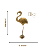 Elegant Golden Flamingo Metal Tea Light Holders - Image 4