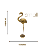 Elegant Golden Flamingo Metal Tea Light Holders - Image 3