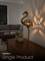 Elegant Golden Flamingo Metal Tea Light Holders - Image 2