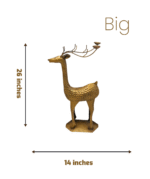 Majestic Golden Reindeer Metal Candle Holders - Image 4