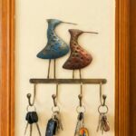 Contemporary Textured Bird Metal Wall Key Holder