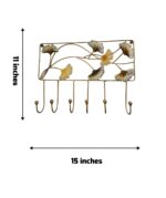 Handcrafted Flying Birds Metal Wall-Mounted Key Holder - Image 2