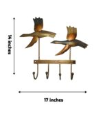 Vintage-Style Flying Birds Metal Wall-Mounted Key Holder - Image 2