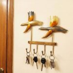 Vintage-Style Flying Birds Metal Wall-Mounted Key Holder