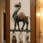 Handcrafted Camel Design Metal Wall Key Holder
