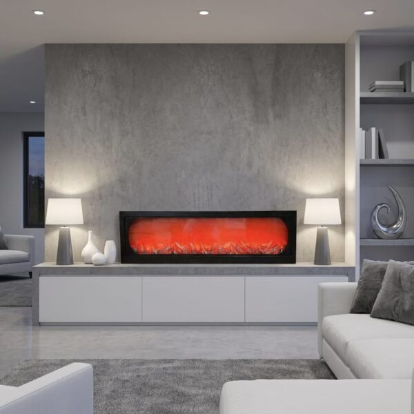 Modern Black Fireplace