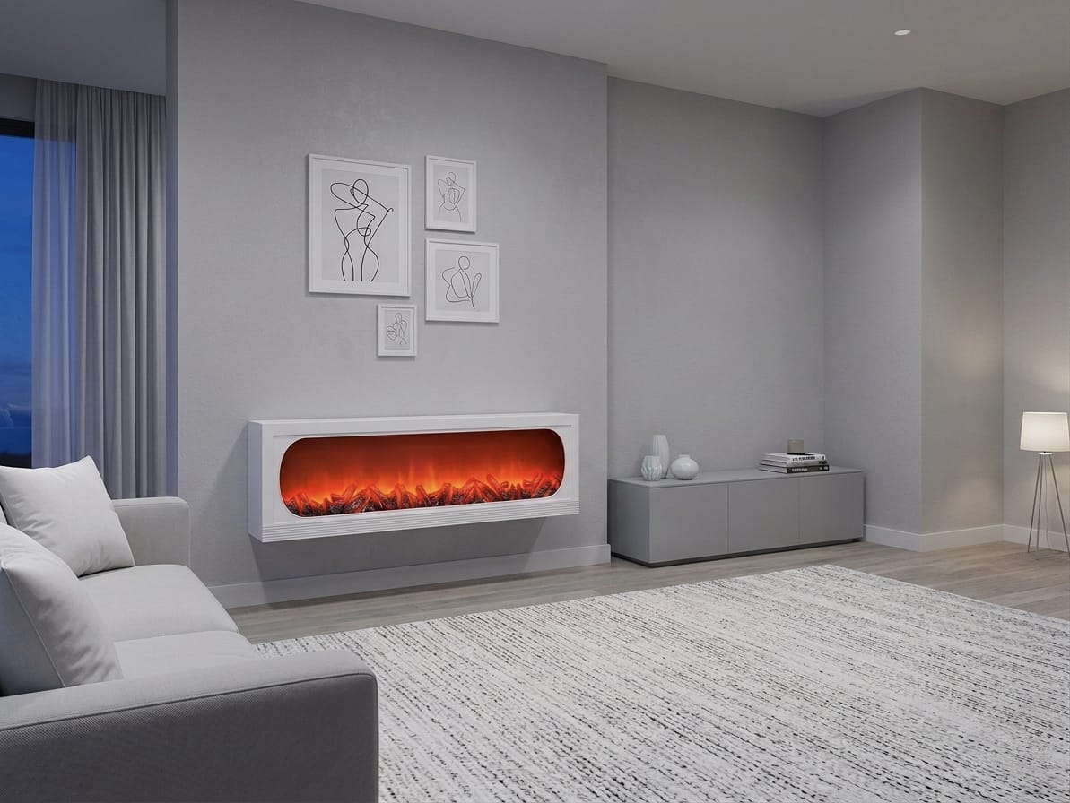 8e Grand White Fireplace - Image 1