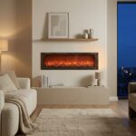 Grand Antique Wooden Finish Fireplace
